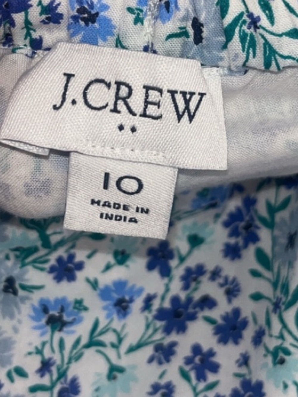 J Crew Factory Blue Floral Tie Back Midi Dress - Picture 7 of 7